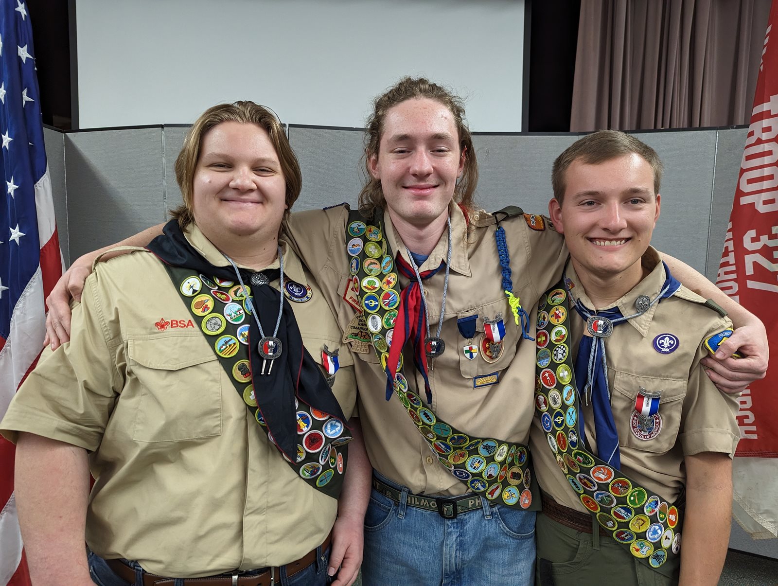 Eagle Court-of-Honor for Three Scouts